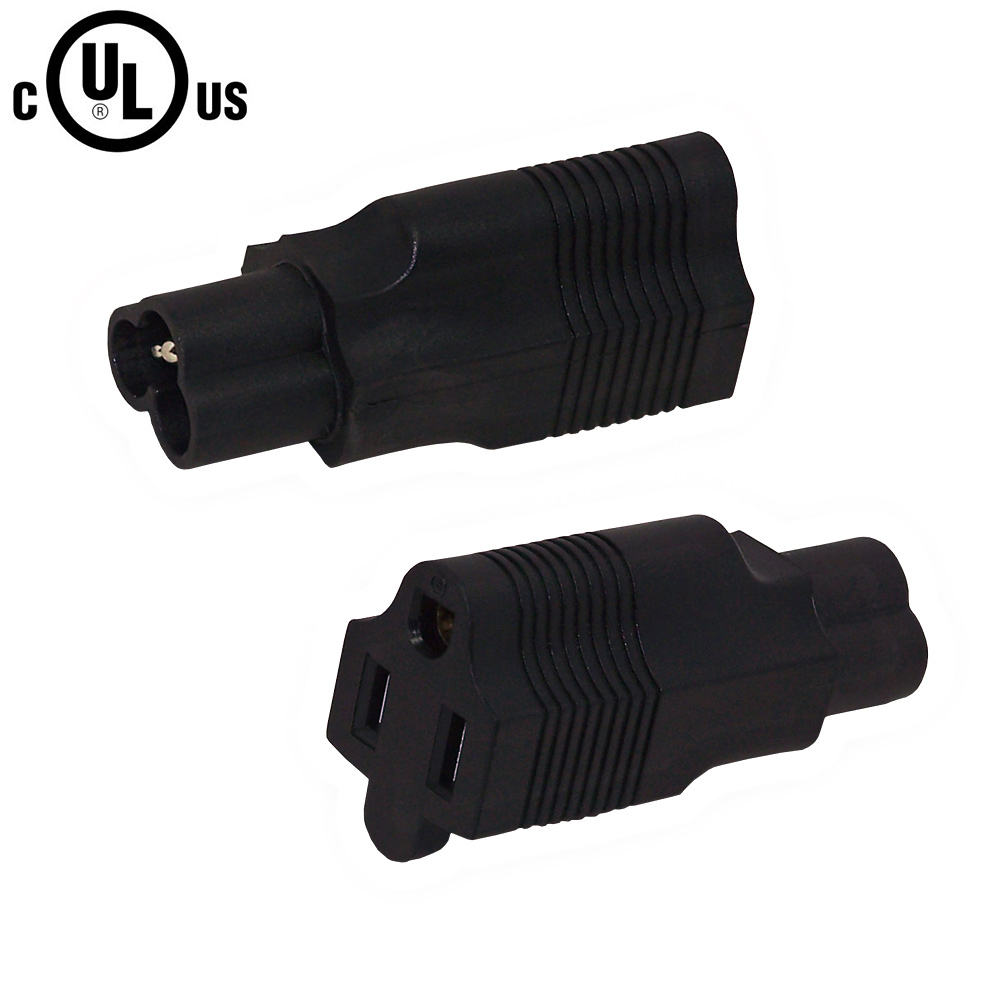 HFC6515RA: C6 Male Plug to 5-15R Male Receptacle Power Cord Converter Adapter