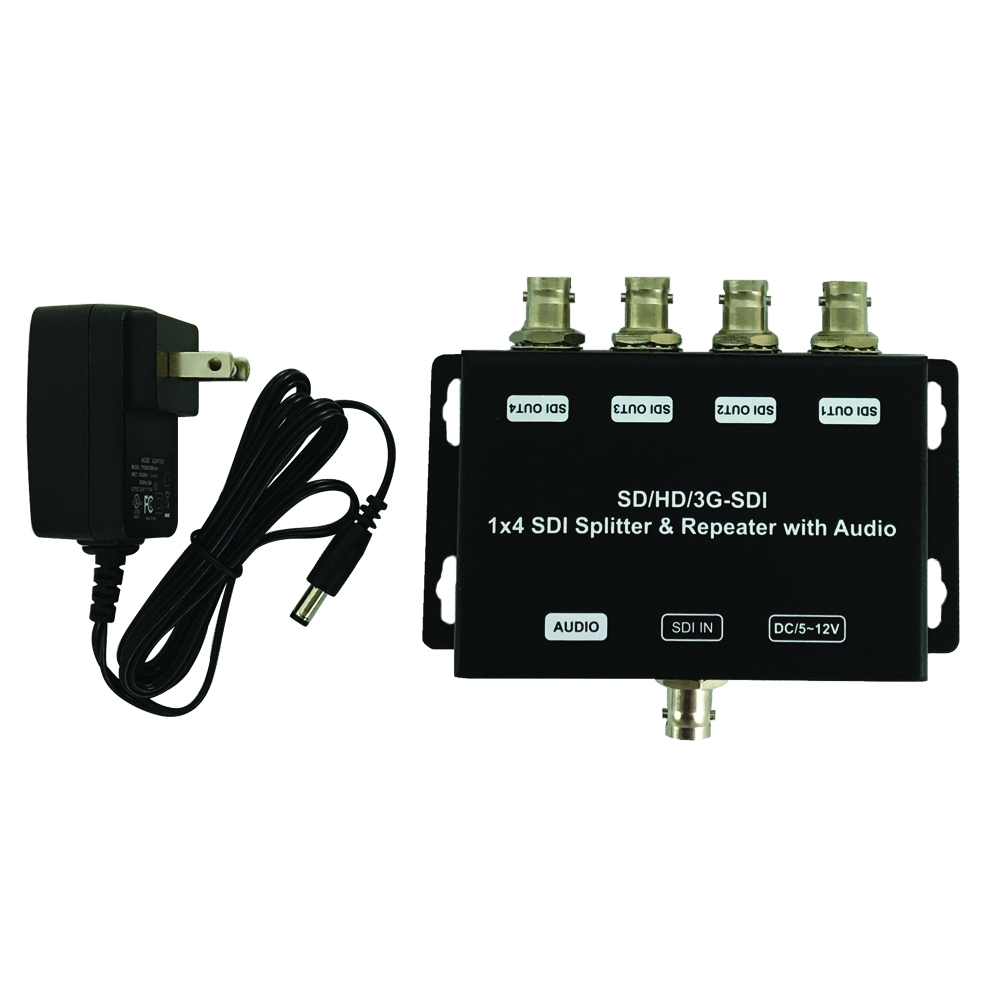 SS104: 1x4 3G SDI Splitter & Repeater