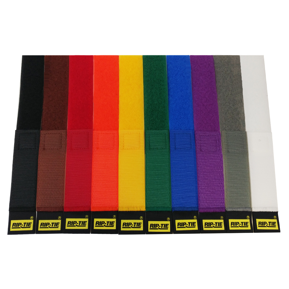 VL-CS1-06RB-10: 6 inch by 1 inch Rip-Tie CableWrap Strap - Rainbow - Pack of 10
