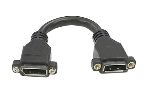 WPIN-DDFF-BH: 6 inch DisplayPort Female to Female Adapter with Screw Holes