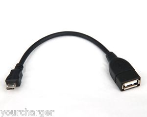 MUU-1: MICRO USB to USB OTG Adapter 15cm Dongle Cable M/F